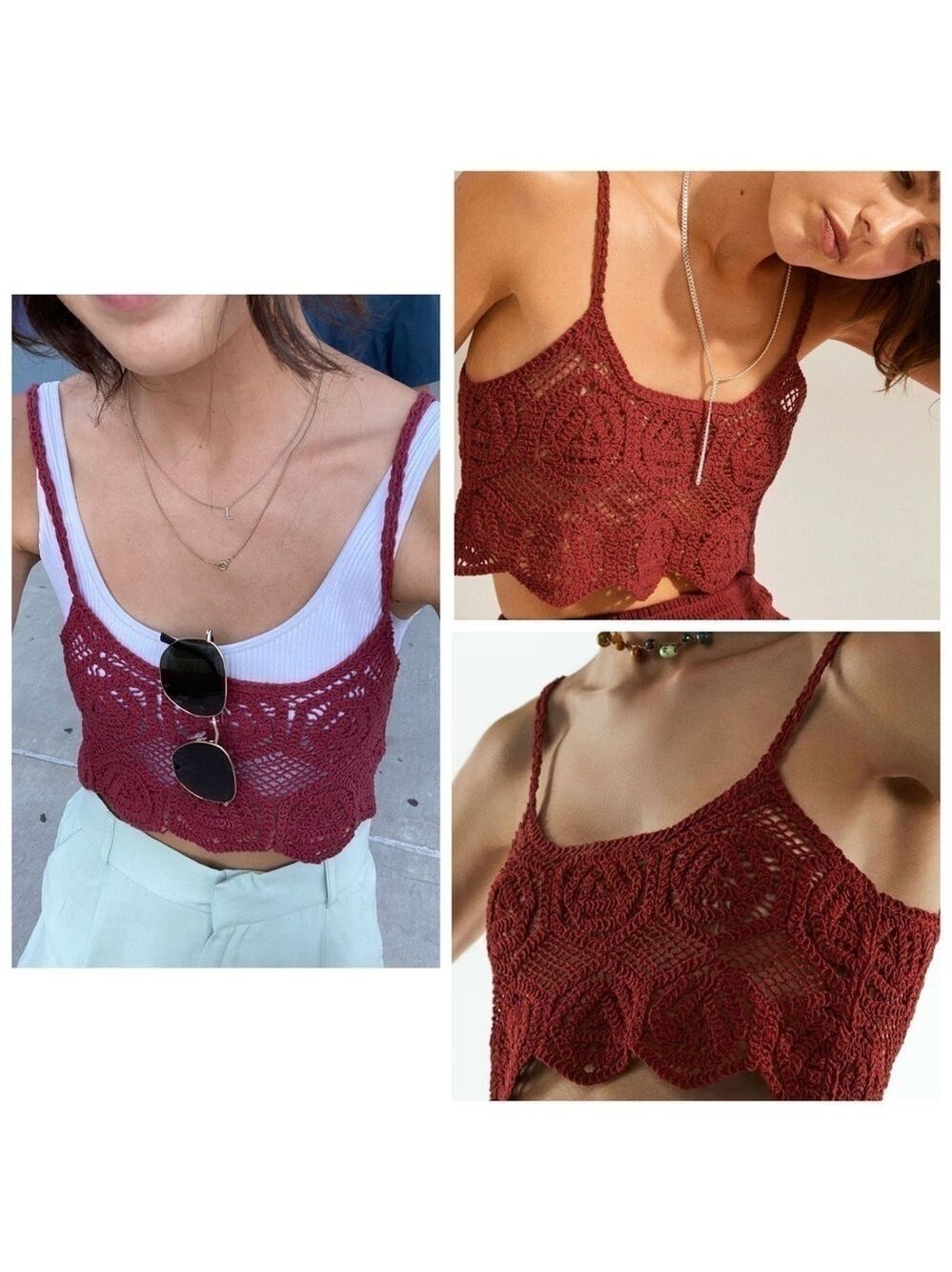 MAAC London Crochet Crop Top & Shorts Set - Picture 12 of 12